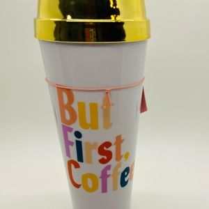 NWT ban.do Hot Stuff Thermal Mug “But First Coffee”